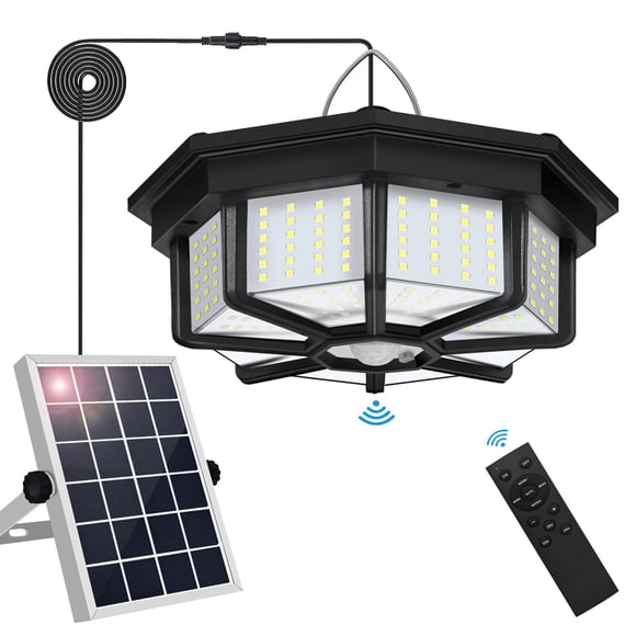 Lámpara solar Aqonsie 288LED con sensor de movimiento y control remoto