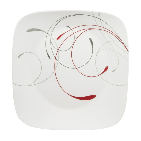 Corelle Splendor 10.5" Square Glass Dinner Plate, 10.5" Square