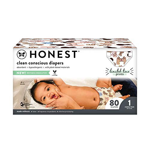 Peace by Peace Clean Conscious Diapers 50 Count The Honest Company Size 5 Club Box Spring Seasonal 