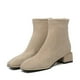 thumbnail image 3 of NECHOLOGY Botas Mujer Adulto Femenino Zapatos Botines mujer Botas largas casuales planas con punta en punta arrugada a la de color sólido para mujer (Beige, 6.5), 3 of 7