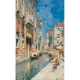 thumbnail image 2 of Rubens Santoro 11x14 Gold Ornate Wood Frame and Double Matted Museum Art Print Titled - A Venetian Canal, 2 of 4