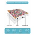 thumbnail image 5 of Quilts Twin Size, Blue Pink Soft Comforter Bedding Set for Bed, Boho Middle Century Geometric Abstract Lightweight Quilted Bedspread with Pillow Cover(2 Pieces) for All Season, 68x86 Inch, 5 of 6