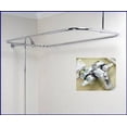 thumbnail image 4 of My Plumbingstuff R2200A Clawfoot Tub Shower Faucet And Rectangular Combo Set - 3 ?-Inch Center-Diverter Faucet In Chrome - Mip Connections - 61 2-Piece Riser With Shower Head - 42 X 27 Shower Ro, 4 of 5