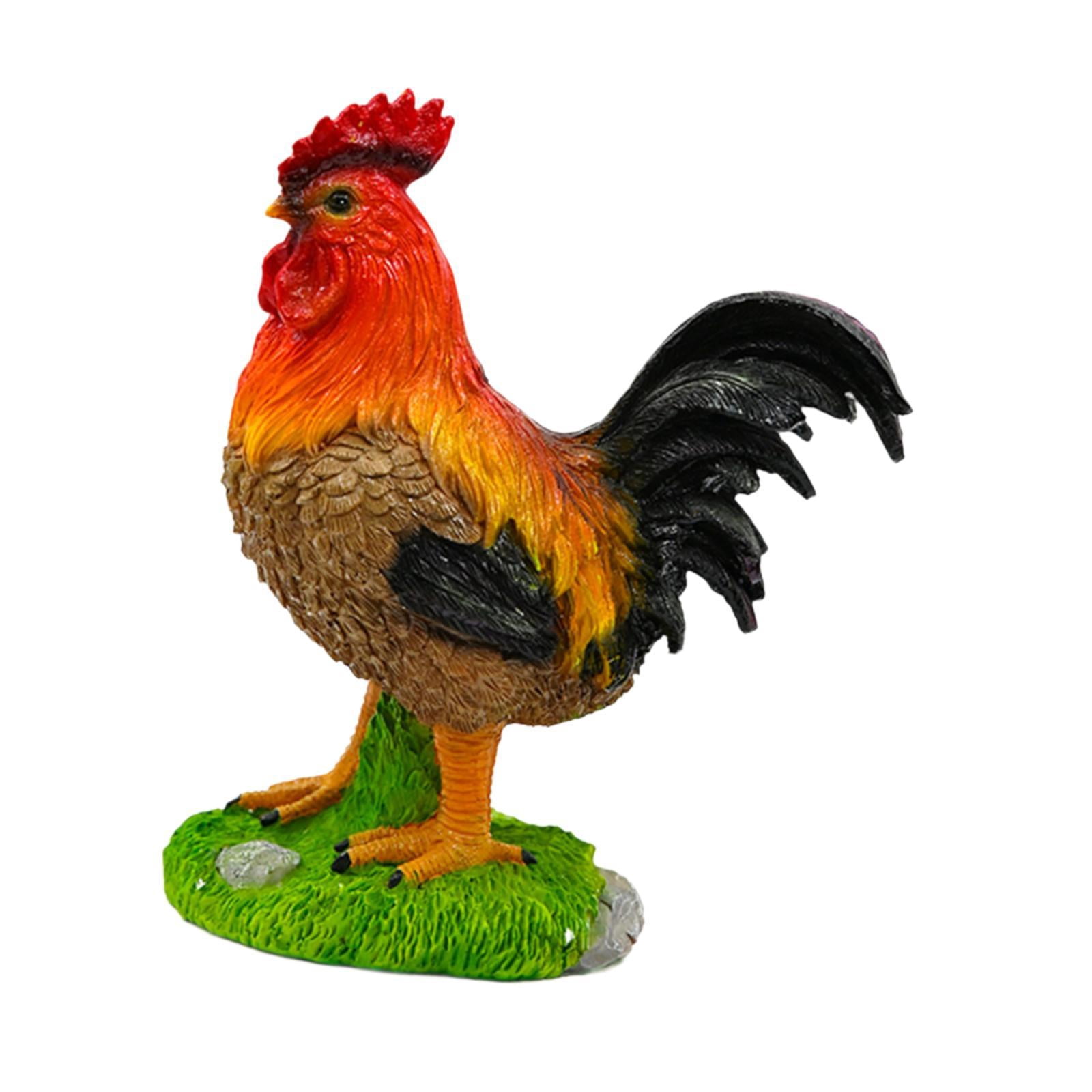 Bothyi Garden Statue Chicken Sculpture Animal Decoration Patio Outdoor Figurine