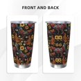 thumbnail image 3 of Picia Sunflower Rooster Pattern 20 oz Tumbler Stainless Steel Vacuum Insulated Coffee Ice Cup Double Wall Travel Flask Dual Lid Water Bottle, Eco-friendly Car Cup-Without Straw, 3 of 8