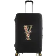 thumbnail image 1 of Housses de Valise Housse de Protection Valise de Voyage Anti-Rayures Housse Anti-Poussière Réutilisable Housse Anti-Poussière Lavable Motif Imprimé Floral Lettre 8floral Lettre Y m, 1 of 6
