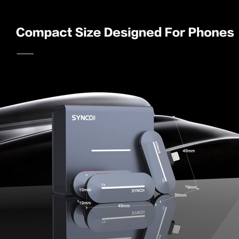 SYNCO P2T Wireless Lavalier Microphone System with 2 Transmitters,  Professional Studio Mic 2.4GHz Dual Channel Real Time Vocal Studio  Condenser Mic for Type C Android - Walmart.com
