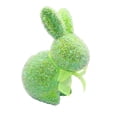 thumbnail image 2 of Adorno de conejo de Pascua – Conejo de pie, espuma, multicolor, 9,25" de alto, lazo brillante, detalle de mesa, decoración de vacaciones de primavera, 2 of 6