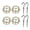 Golden 4pcs, variant on Birdcage Feeder Hollow Out Design Buckle Closing Durable Metal Non-deformation Outdoor Hanging Fun Bird Feeder