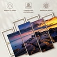 thumbnail image 6 of Elephant Stock Duluth Brighton Beach Wall Art - Horizontal Multi Panel Canvas - Living Room Wall Decor - Nature Multi Panel - Gray And Blue Decor - 43" x 27", 6 of 8