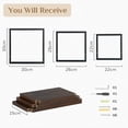 thumbnail image 3 of Wall Shelves for Living Room - Set of 3 Geometric Decorative Floating Shelf for Home Decor - Modern Industrial Wall Mounted Shelving Unit for Bedroom Bathroom Corner (Rustic Brown and Black), 3 of 5