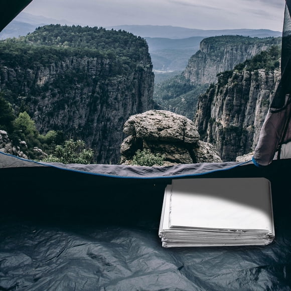 CIMAXIC 2Ud Manta De Supervivencia Plateada Y Plegable Para Uso En Situaciones De