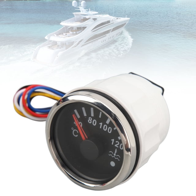 Marine Engine Water Temperature Gauge 2" 52mm Pointer Digital Water Temp Gauge Meter 40 To 120 DC9-32V With Backlight For RVs Yachts Fishing Boats