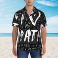 thumbnail image 4 of Lsque I love Math pattern Hawaiian Shirt for Men, Unisex Summer Beach Casual Short Sleeve Button Down Shirts-Medium, 4 of 9