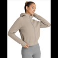thumbnail image 3 of Sudaderas con Capucha y Cremallera para Mujer, Chaquetas, Sudaderas , Conjuntos de para Otoño, Camisetas Casuales y Cómodas Estilo Y2k, Ropa de Invierno. Caqui L, 3 of 9