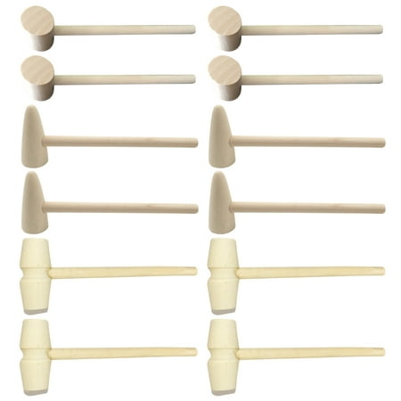 

Guangmc Wooden Hammers Mallet 15pcs Beating Gavel Kids Educational Tool