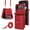 Red, variant on Fashion leather wallet phone case suitable for Huawei p50pocket, lanyard and card holder