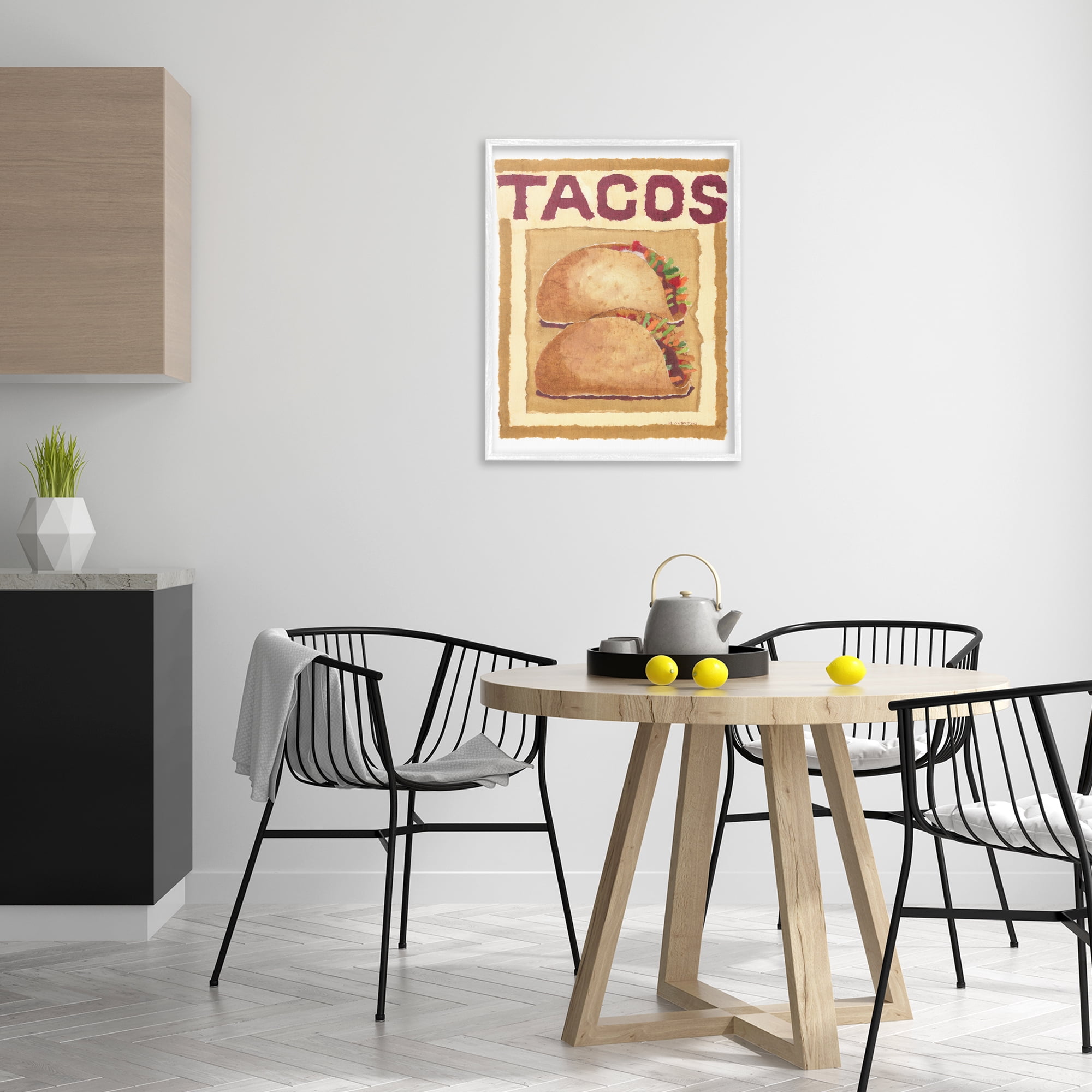 Stupell Industries Traditional Tacos Duo Food & Beverage Painting White Framed Art Print Wall Art, 24 x 30
