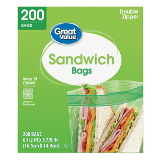Glad Zipper Food Storage Sandwich Bags Size 14.4cm x 16.5cm 100pcs Online  at Best Price, Food Bags