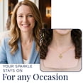 thumbnail image 4 of Momentwish Heart Necklace for Women 14K Gold Plated Moissanite Pendant Necklaces Anniversaries Valentines Mother's Day Gifts, 4 of 11