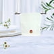 thumbnail image 1 of Toalla de mano navideña de algodón, suave, absorbente, sin pelusa, con bordado de Papá Noel, ideal como regalo navideño | Blanco, amarillo, verde y rojo | Uso multiusos para gimnasio, viajes, playa, 1 of 6