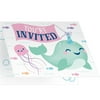 Creative Converting 345995 5 x 4 in. Narwhal Party Invitations - 48 Count