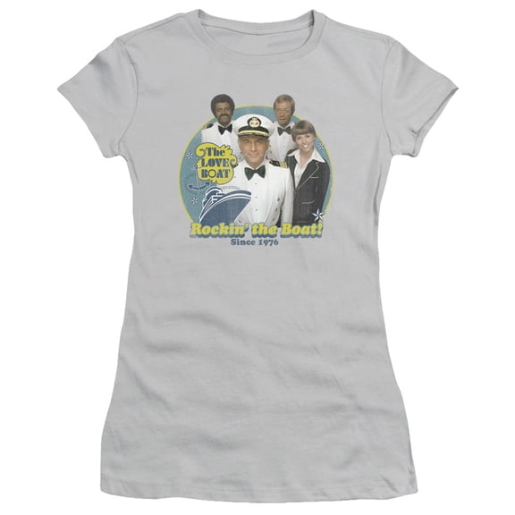 Love Boat Rockin The Boat Junior Women's Sheer T-Shirt Silver