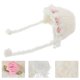 thumbnail image 2 of Gorro de invierno para bebé, gorro con orejeras para niño pequeño, bonito gorro de punto cálido, gorro de felpa para bebé, para niño pequeño, niña, otoño, invierno, blanco, 2 of 7
