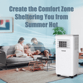 thumbnail image 5 of HUMSURE Portable Air Conditioners 10000 BTU Room Air Conditioning, Portable AC Unit with Remote Control, Cooling, Dehumidifier and Fan, Automatic, Sleep 5 Mode Floor AC, 5 of 8