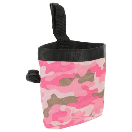 OUNONA Pet Treat Bag Bowl and Holder Rattan Multi-function Clothes Hanger Wicker Mini Kettle Travel Pink
