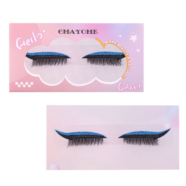 Extensión De Pestañas,1 Pares Colores Pestañas Volumen Rizos Maquillaje para Mujeres D Paquete Pestañas Postizas Rizadas