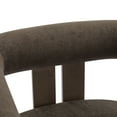 thumbnail image 6 of Christopher Knight Home 31" Modern Round Arm Accent Chair with Velvet Upholstery, Wood Frame, Dark Brown, 6 of 10