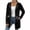 Black, variant on Womens Mid Hooded Jackets Elastic Drawstring Waist Full Zip with Pockets Casual Outdoor Long Sleeve Coat