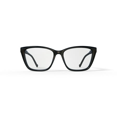 Walmart Women's Vernessa Cat Eye Prescription Eyeglasses with Case, Black