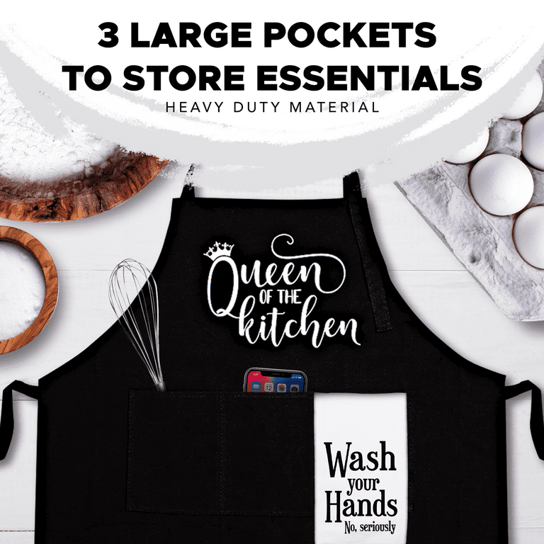 Cooking Aprons For Women - Funny Aprons For Women, Cooking Gifts For Women  Who Love to Cook - Kitchen Aprons For Women with Pockets - Mothers Day Gifts,  Christmas Gifts for Women