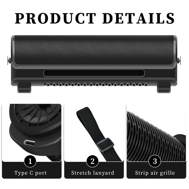 Ventilador De Reposacabezas De Coche Ventiladores para reposacabezas de automóvil Ventiladores de enfriamiento para asiento trasero con enchufe USB ajustable de 3 engranajes (negro) Tmvgtek Accesorios para autos y motos