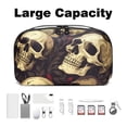 thumbnail image 3 of Skull Oxford Fabric Digital Pouch for Electronic Devices, Waterproof Travel Case for Cell Phone Charger, Hard Drive, and Cords - 5.9x9.44x3.14 inches, 3 of 6