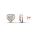 thumbnail image 2 of aaXia 14K Rose  Gold 1/8ct.TDW Diamond Heart Stud Earrings (H-I, I1-I2), 2 of 4