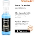 thumbnail image 4 of Acrylic Paint, Shuttle Art 25 Colors Acrylic Paint Set, 2oz/60ml Bottles, Rich Pigmented, Waterproof, Premium Acrylic Paints for Artists, Beginners and Kids on Canvas Rocks Wood Ceramic Fabric, 4 of 9