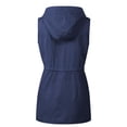 thumbnail image 4 of MixMatchy Women's Hooded Adjustable Drawstring Utility Pocket Anorak Jacket Vest, 4 of 4