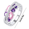 thumbnail image 4 of TIMIFIS Rings Knuckle Stacking Rings Ladies Fashion Butterfly Diamond Fashion Creative Heart-Shaped Female Ring Jewelry Rings for Women;Teen Girls;Man ummer, 4 of 7