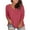 Red, variant on Women's Long Sleeve T-Shirt WCJM Women Blending Shirts Green Fashion Plus Size Women's Solid Color V-Neck 3/4 Sleeve Blouse