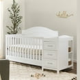 thumbnail image 3 of DaVinci Charlie 4-in-1 Convertible Crib and Changer Combo in White, 3 of 11