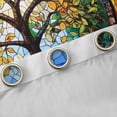 thumbnail image 4 of Homewish Vintage Colorful Glass Curtains Pack of 2 (42x84 Each),Multicolor Tree Of Life Curtains Blackout,Modern Artistic Bedroom Curtains For Adults,Ultra Soft Home Decor, 4 of 6