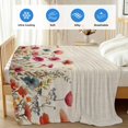 thumbnail image 4 of Pink Orange Teal Spring Floral Cooling Blanket,Lightweight Summer Throw Blanket with Double Sided Cold Effect,Watercolor Botanical Summer Flowers Picnic Blankets Bed Sheet for Hot Sleepers 60"x80", 4 of 8