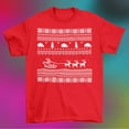 thumbnail image 5 of Old Glory Mens Santa Sleigh Ugly Christmas Sweater Short Sleeve T Shirt, 5 of 6