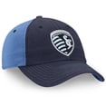 thumbnail image 3 of Men's Fanatics Navy/Blue Sporting Kansas City Iconic Blocked Fundamental Adjustable Hat, 3 of 5