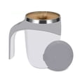 thumbnail image 4 of Taza de acero inoxidable 304 con agitación automática, taza de café con agitación magnética y tapa para el hogar, la oficina y viajes, 380 ml, color blanco, 4 of 12