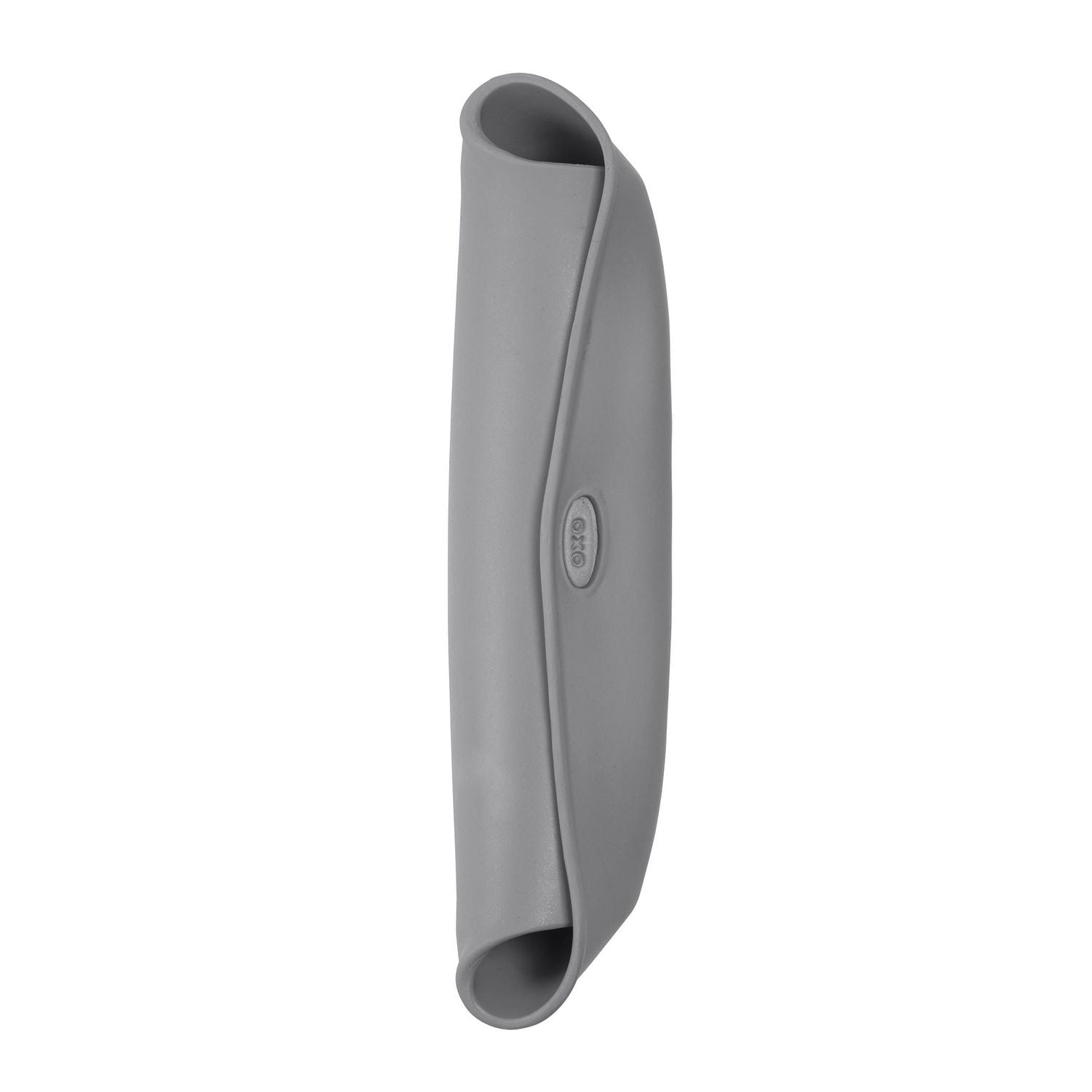 OXO Tot - Roll-Up Bib - Comfortable Soft Waterproof Lightweight Silicone Baby Bib and Toddler - Fabric Rolls Up into Pocket for Travel and Storage - Gray