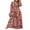 A Red, variant on DOKOTOO Women's Red Floral Maxi Dresses Casual Deep V Neck Long Sleeve Evening Dress Cocktail Party Dress for Women, US 8-10(M)